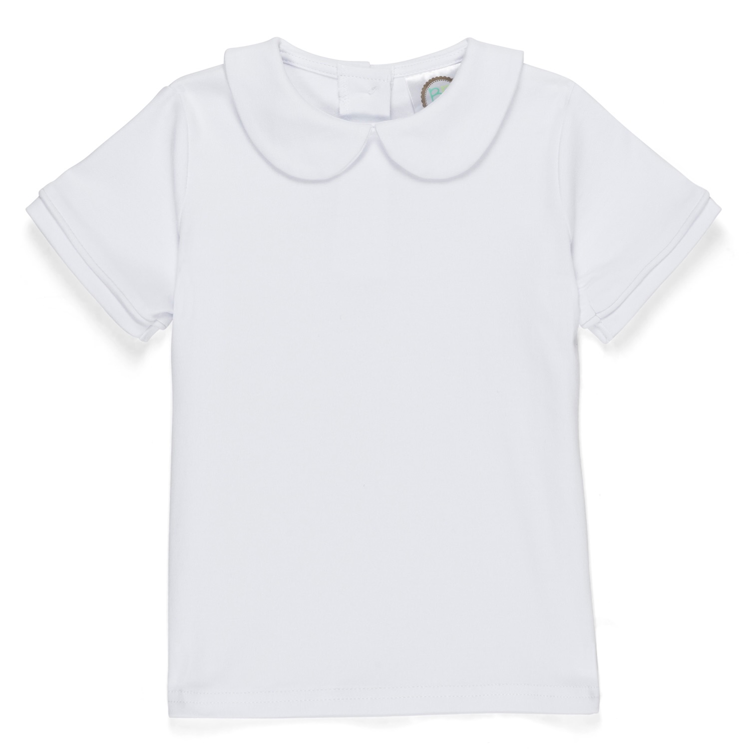 Blank Boy's Short Sleeve Peter Pan Collar Tee Shirt