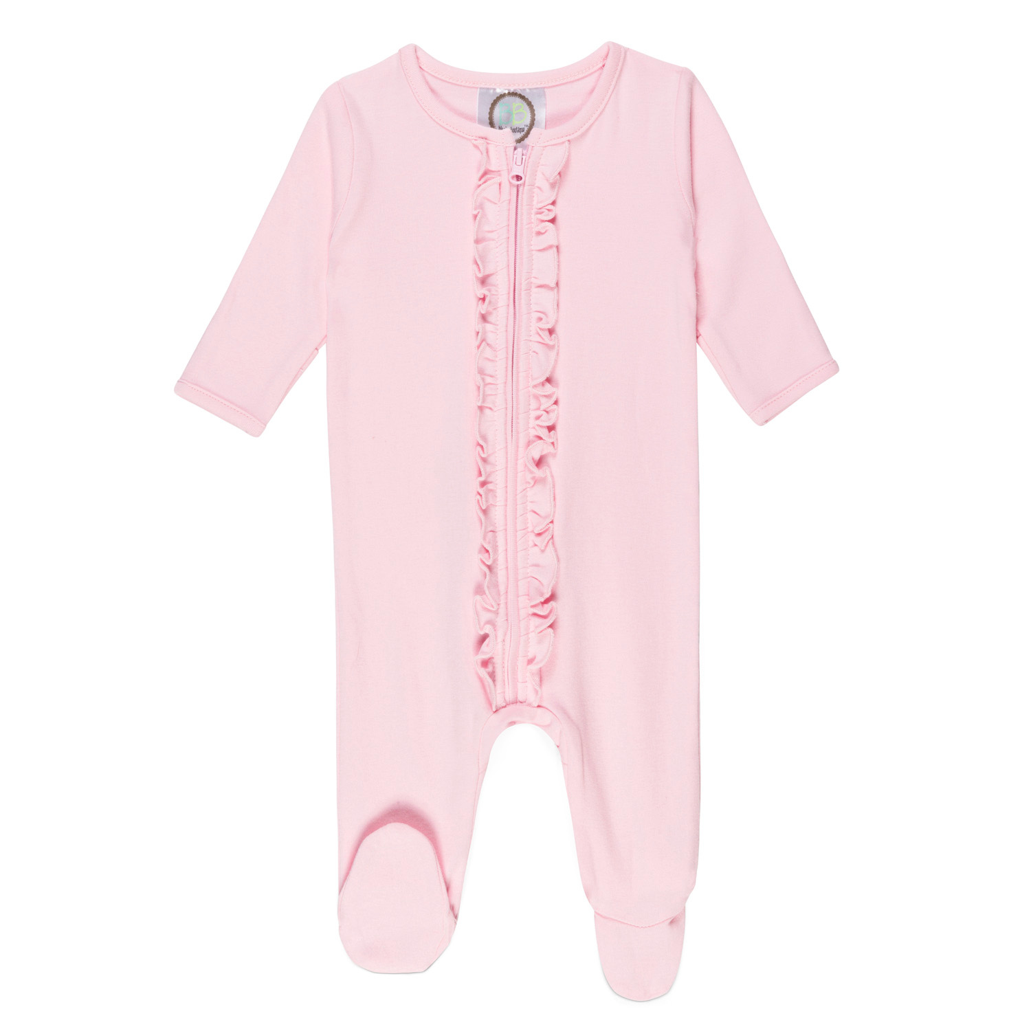 Blank Infant Ruffle Zipper Sleeper