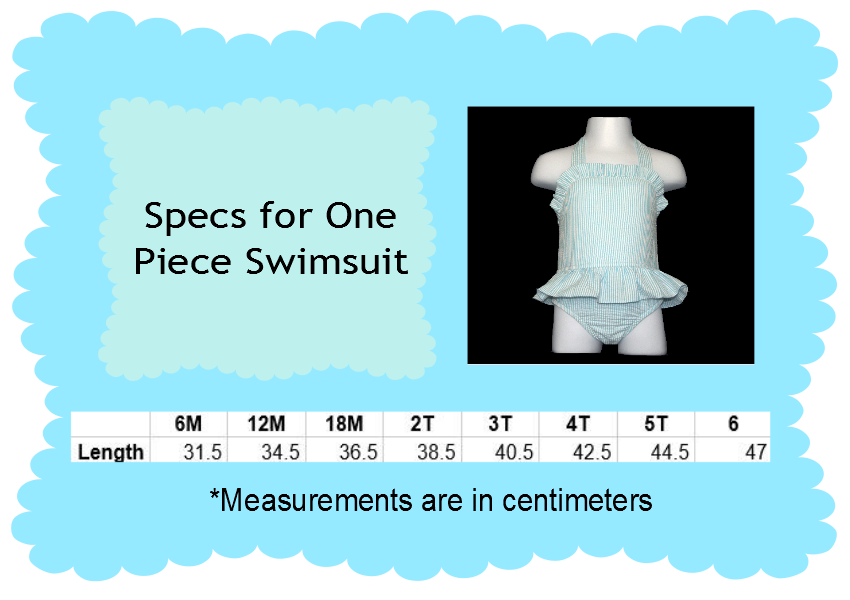 Instant Download Women's One Piece Swimsuit Size Chart, Colroful Printful  AOP Size Charts, Pretty Size Charts Inches and Centimeters 
