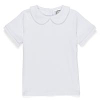 Blank Boy's Short Sleeve Peter Pan Collar Tee Shirt