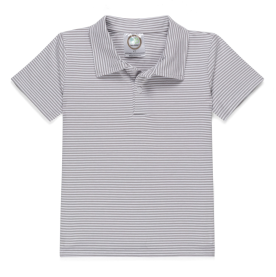 Blank Boy's Short Sleeve Polo Style Collared Shirt - Striped