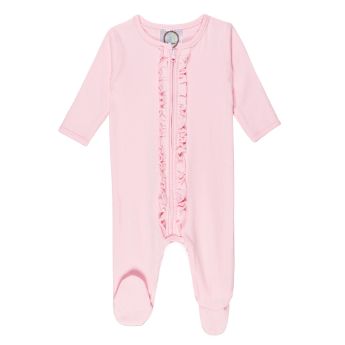 Blank Infant Ruffle Zipper Sleeper